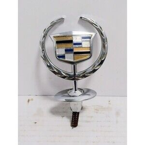 VINTAGE 2000-2005 CADILLAC DEVILLE OEM HOOD ORNAMENT PART 6971 AC-2 W BASE CLIP